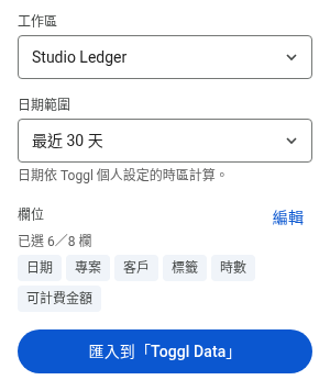 選擇: 範例工作區與資料。